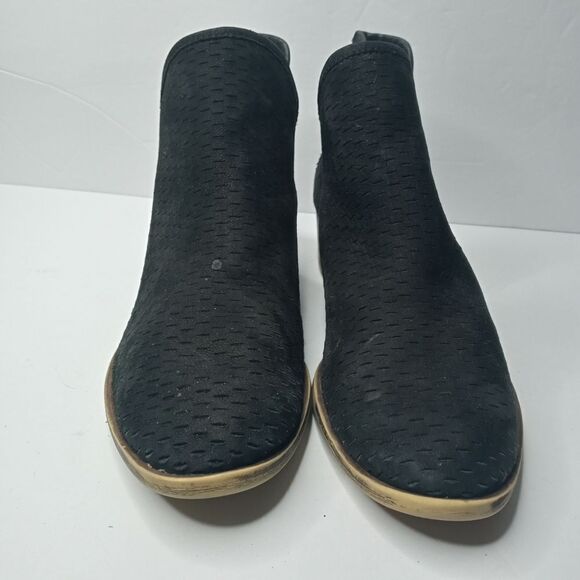 Lucky Brand Baley Black Perforated Leather Booties - Picture 4 of 8
